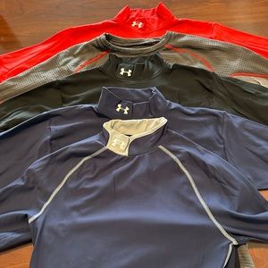 Five Under Armour long sleeve Cold Gear shirt … Good Condition SZ: L